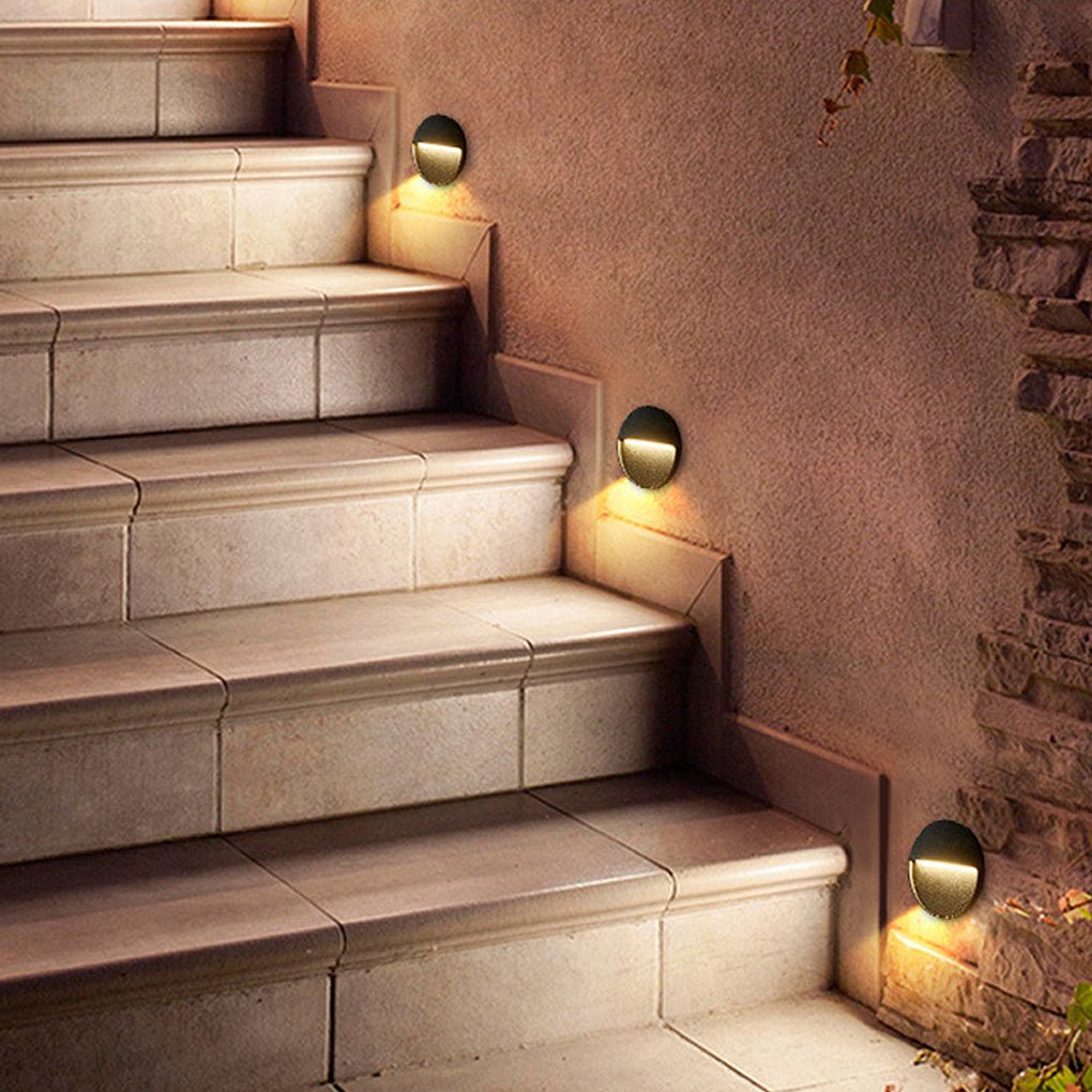 Round Creative Waterproof Stair Lights Outdoor Wall Lights Step Lights Stairway Sconces