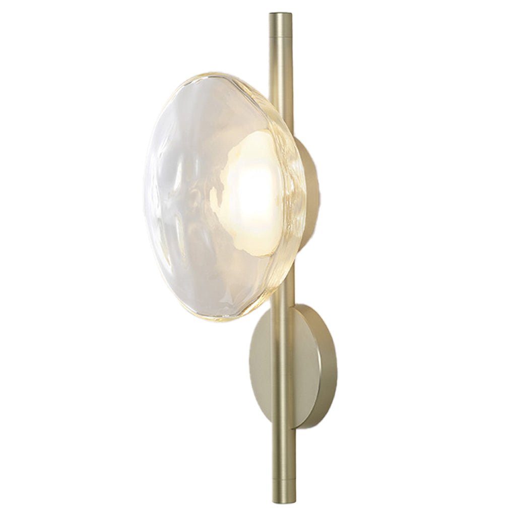 Round Glass Shell Design Wall Sconce Modern Bedside & Study Wall Lamp