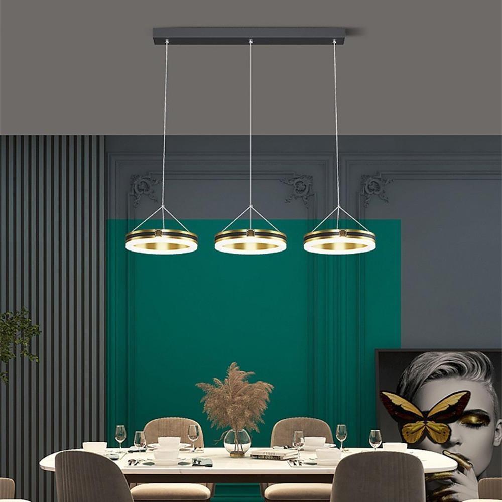 3 Circles Dimmable LED Modern Chandeliers Pendent Lighting Ceiling Lamp