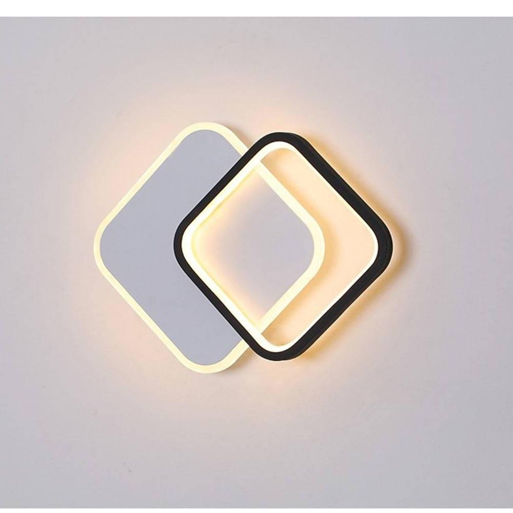 2 Square Acrylic Reflective Style Design Flush Mount Lighting LED Ceiling Light