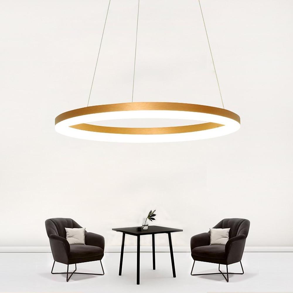 Geometric Slimline Circular Pendant Entry Light Dimmable Ceiling Light