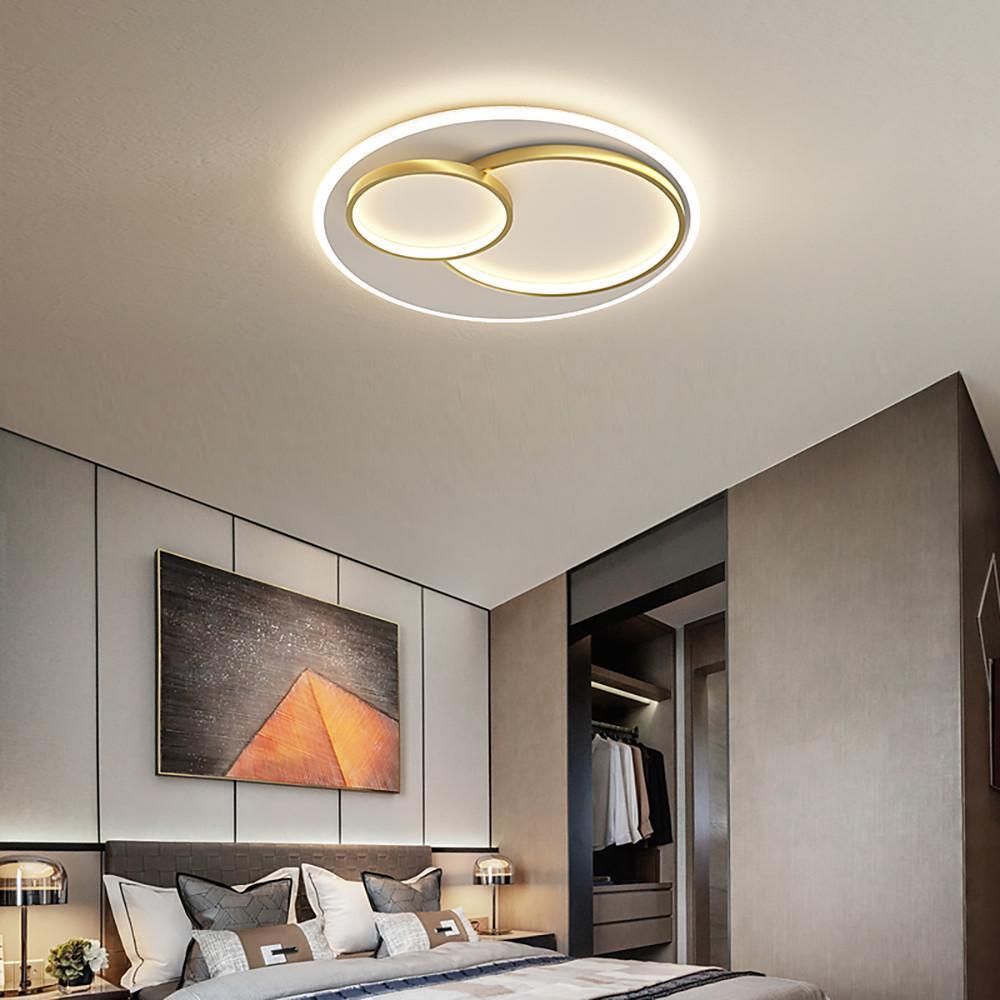 3 Circles Metal Modern Style Design Flush Mount Lighting LED Bedroom Ceiling Lights