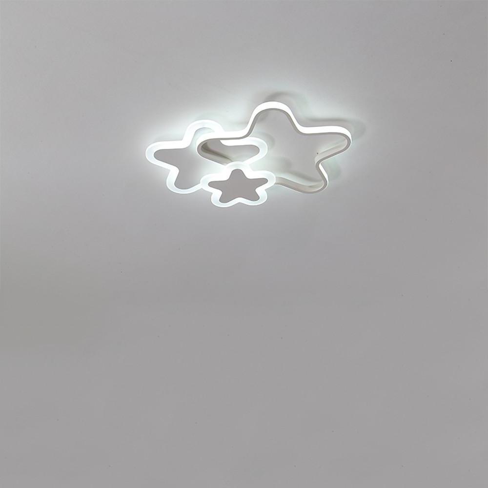 Triple Star Flush Mount Light LED Ceiling Light for Baby Kids Lighting