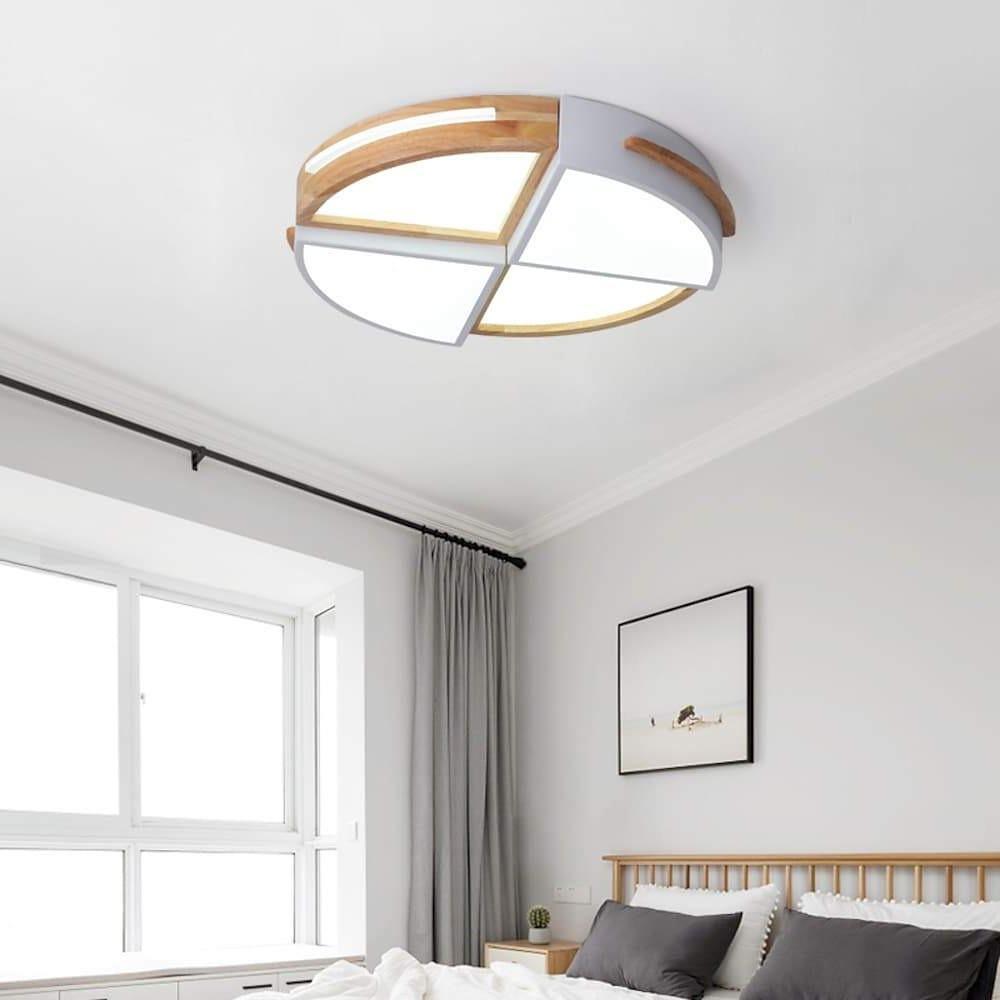 Geometric Quartered Circle Dimmable LED Modern Flush Mount Ceiling Lights