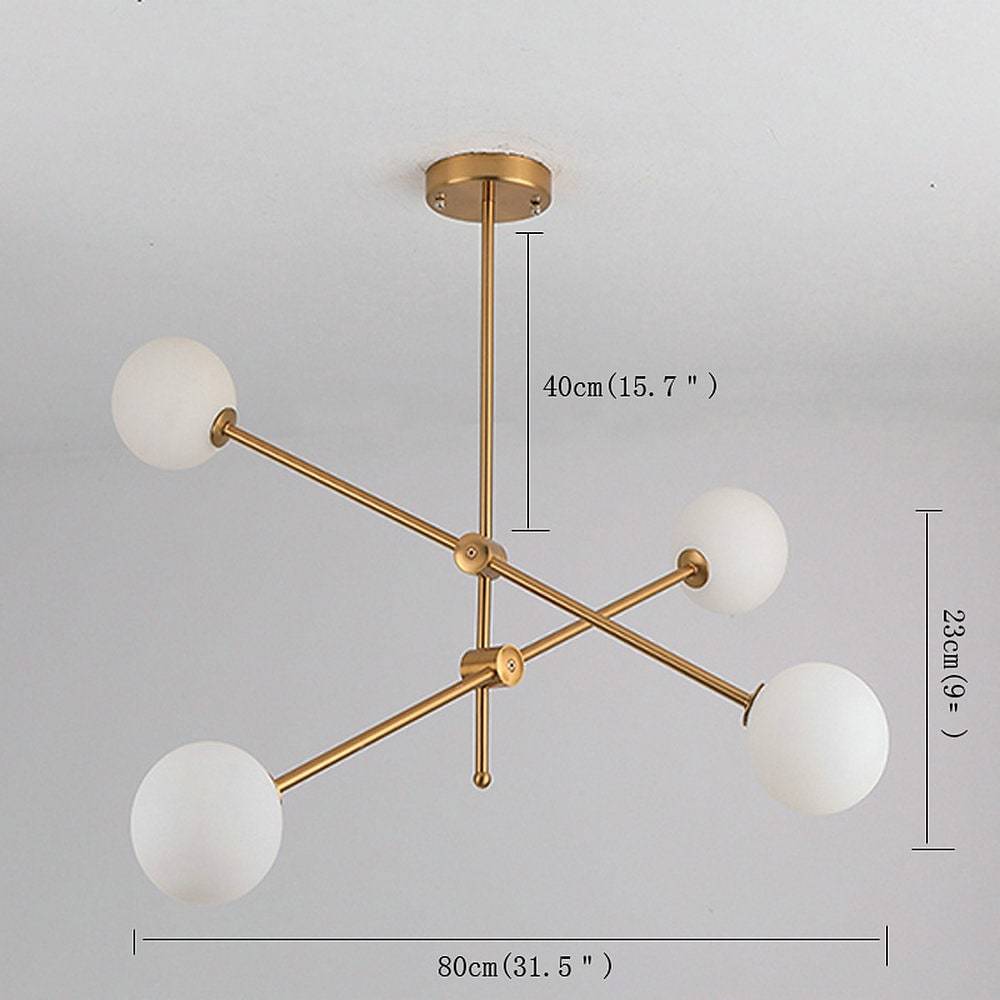 Geometrical Sputnik Chandelier Gold Master Bedroom Chandelier