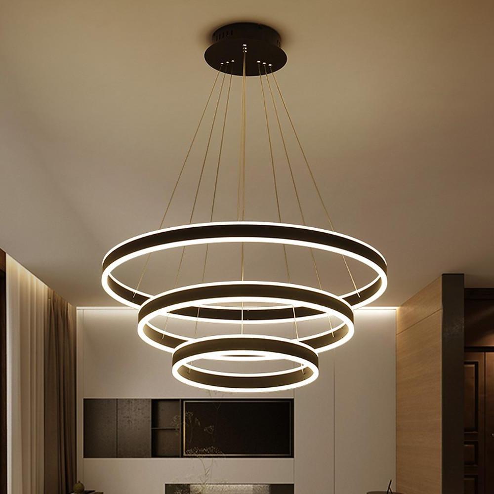 3 Circles Interweaved LED Modern Chandeliers Pendant Light Hanging Lamp