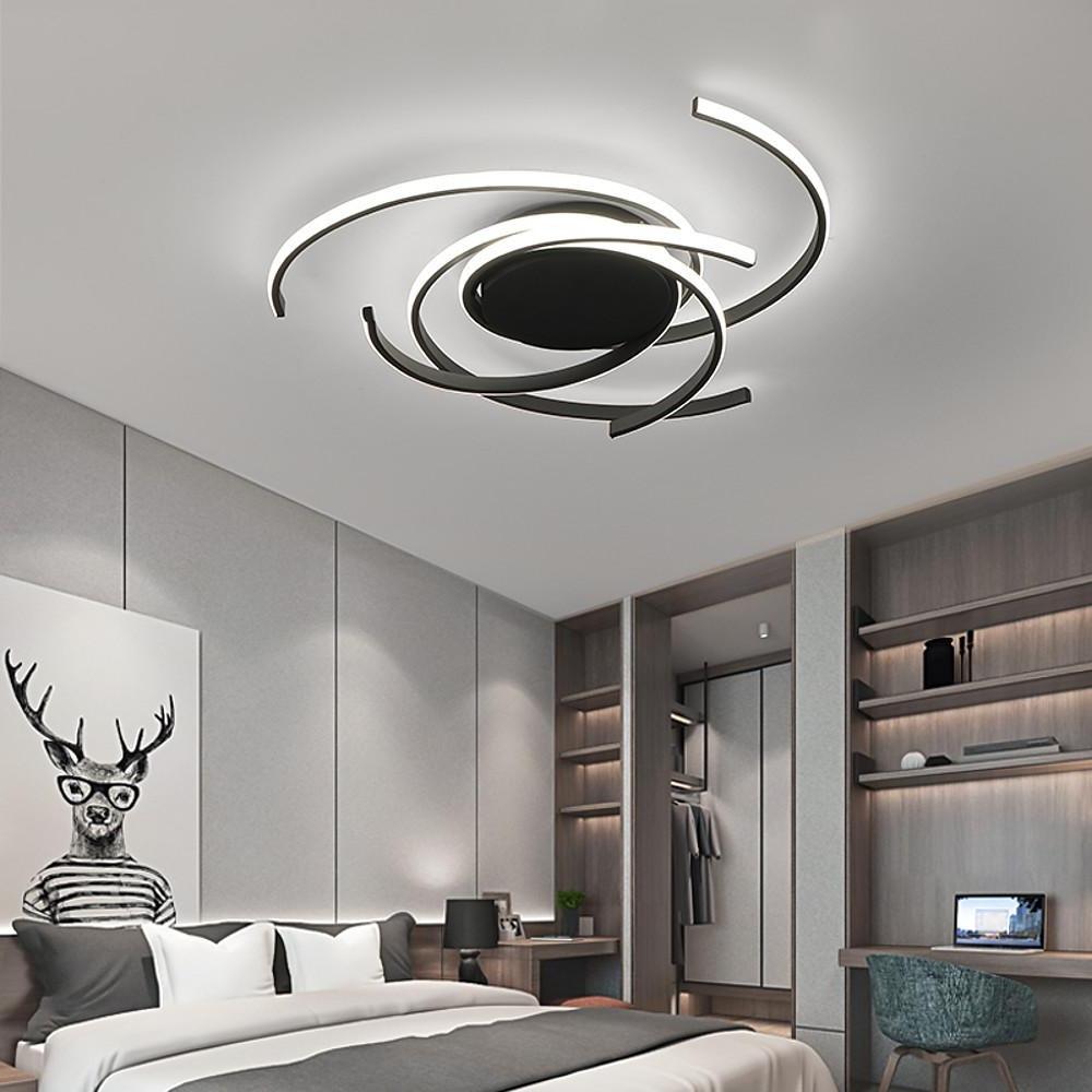 Abstract Curve Dimmable LED Nordic Ceiling Lights Flush Mount Lighting