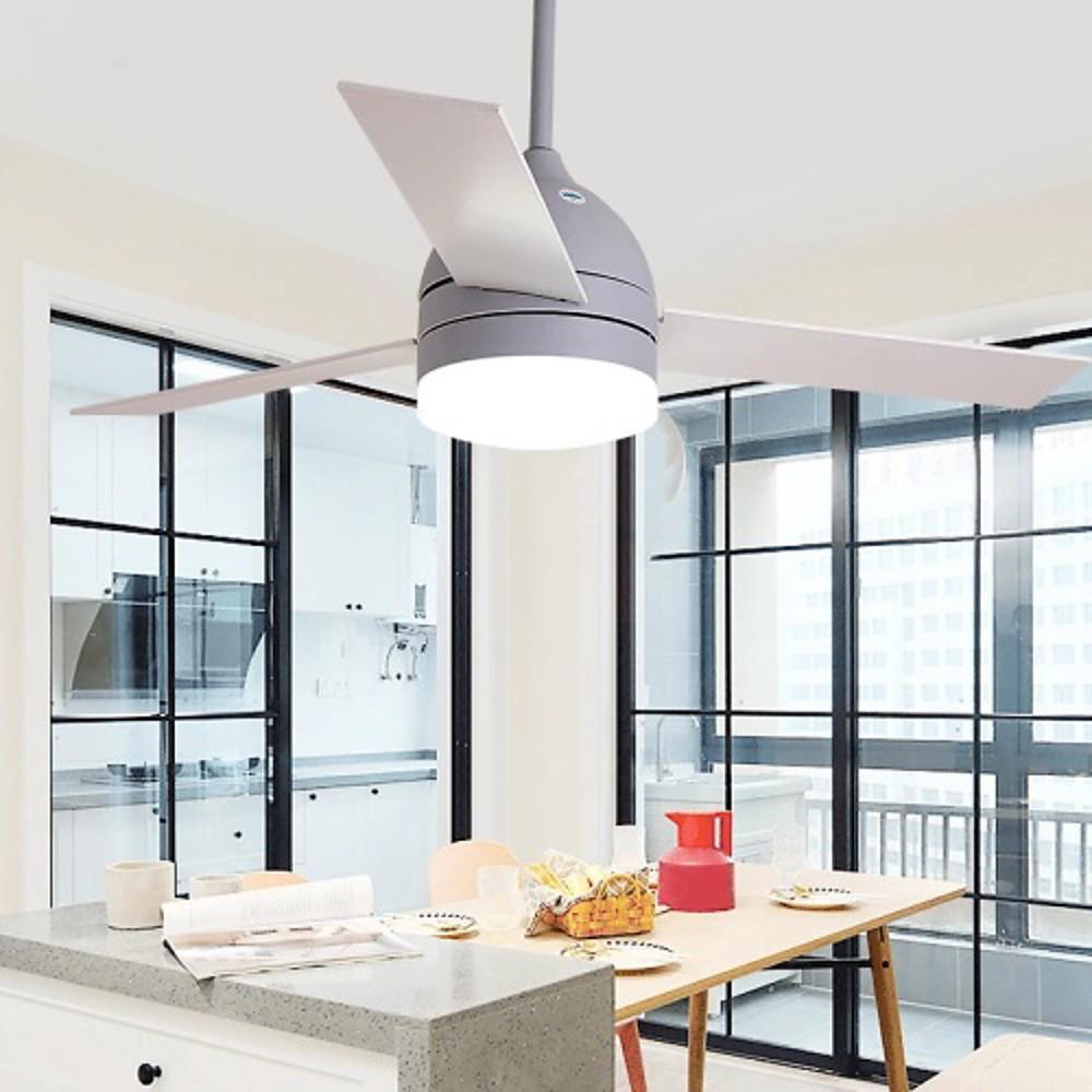 Electroplated Metal Acrylic LED Nordic Ceiling Fans with Lights