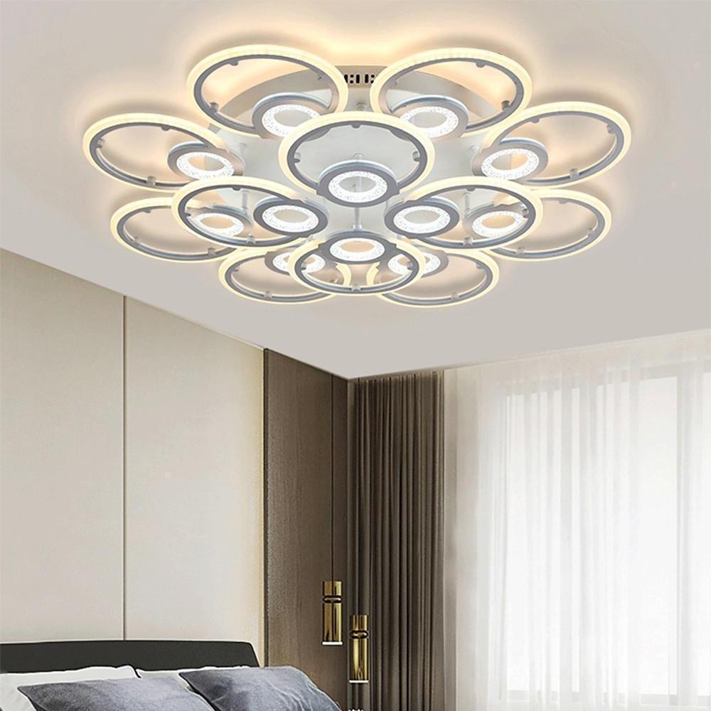 Ring Display Metal Geometric Style Design Flush Mount Lighting LED Bedroom Ceiling Lights