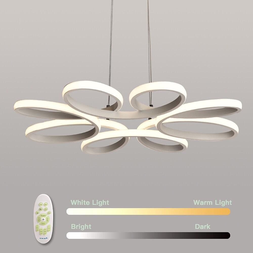 Curves Flower Dimmable LED Modern Hanging Ceiling Light Pendant Lights