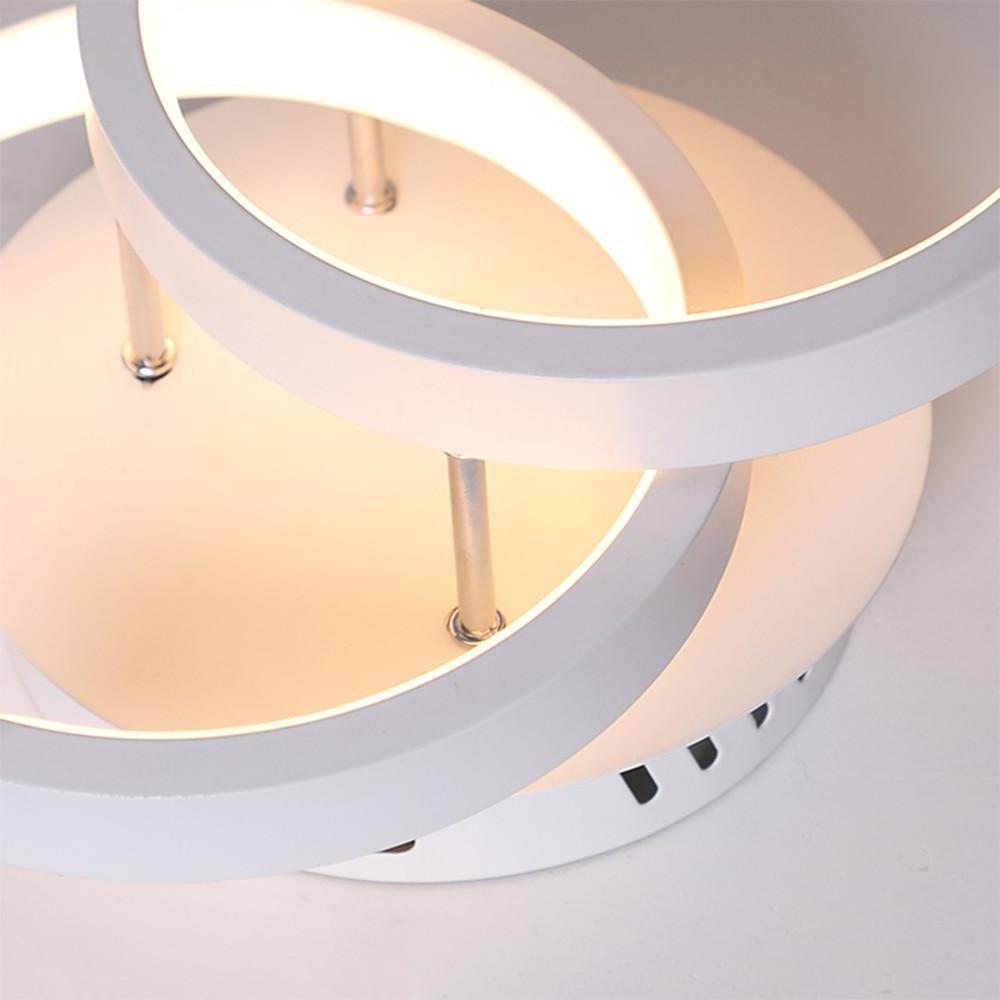 2 Circle Flush Mount Lighting Fixtures Metal LED Living Room Ceiling Lights