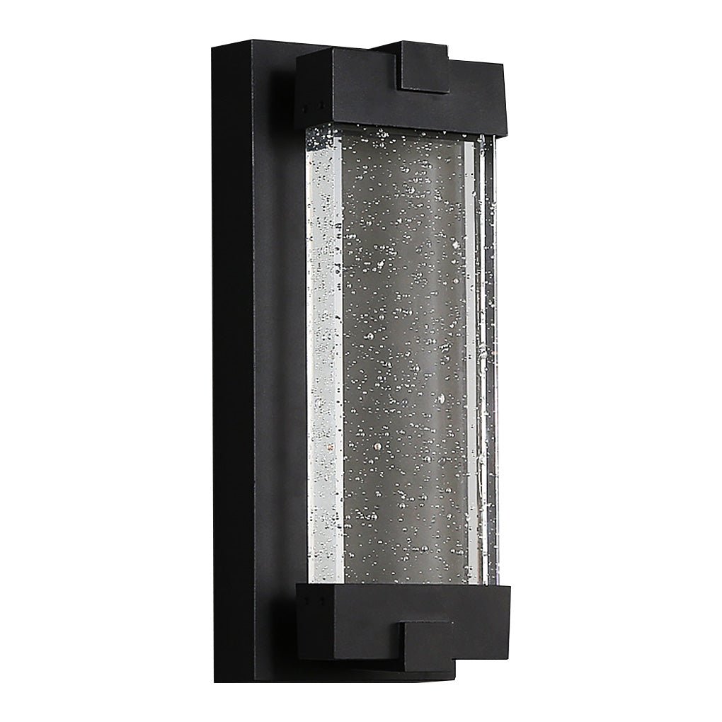 Rectangular Bubbles Crystal Waterproof COB Black Outdoor Wall Lights