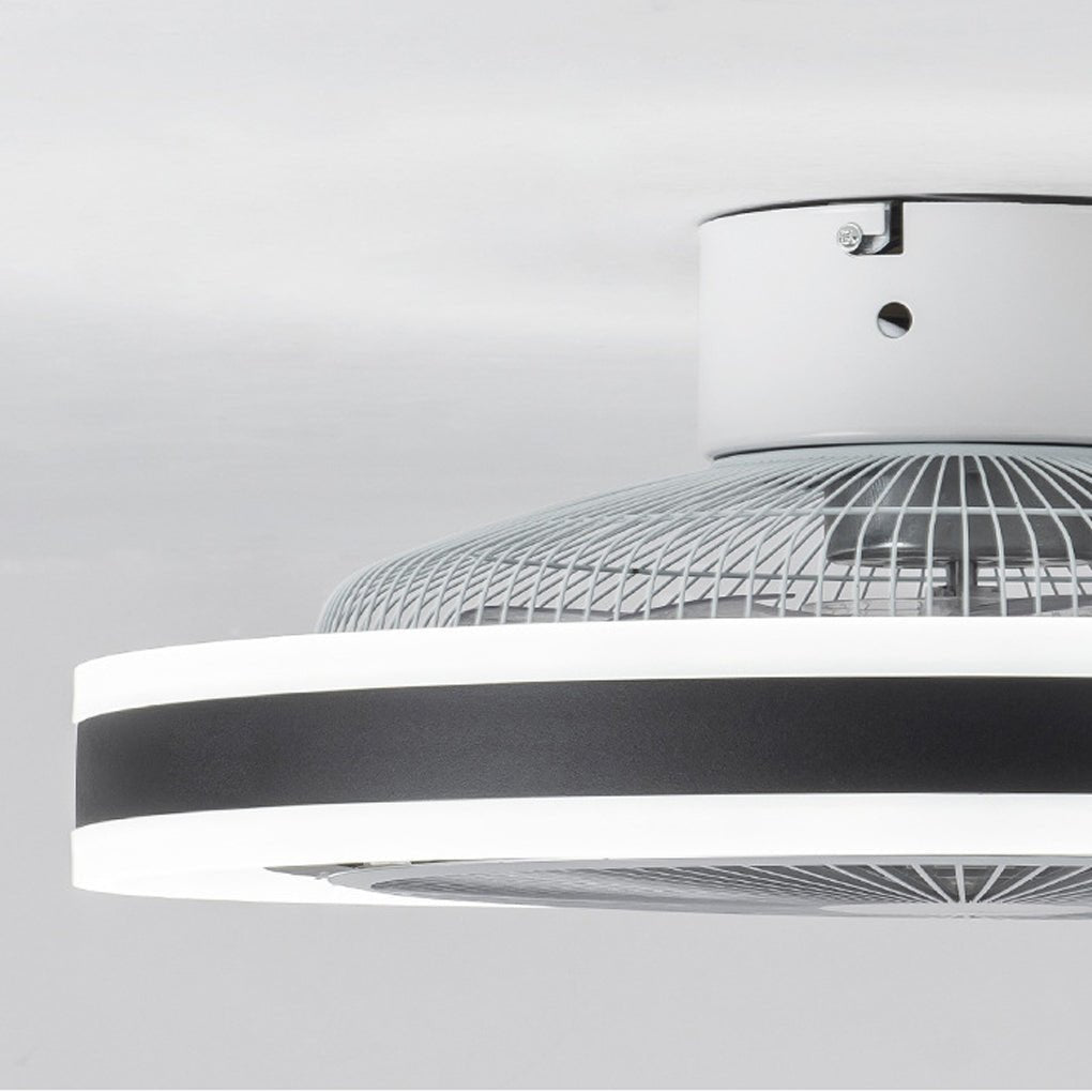 Round Dimming LED Modern Inverter Bladeless Ceiling Fan with Lights