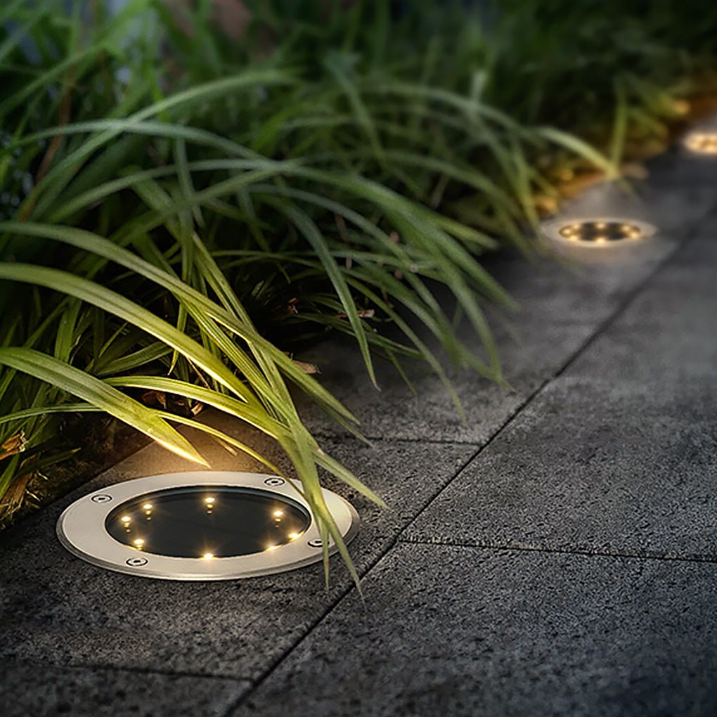 Solar LED Waterproof Embedded Ground Lights for Outdoor Garden Lawn