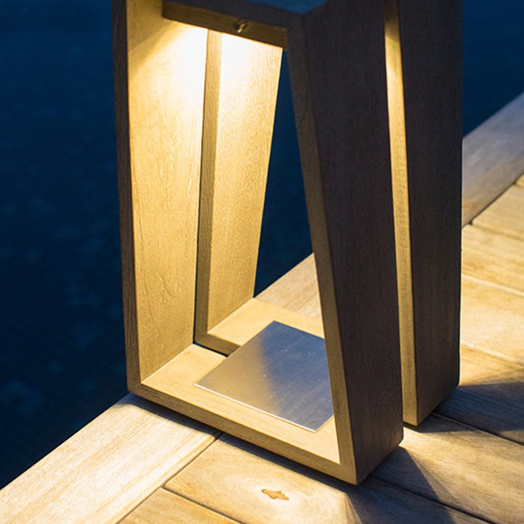 Square Stool LED Waterproof Minimalist Solar Lights Outdoor Lanterns