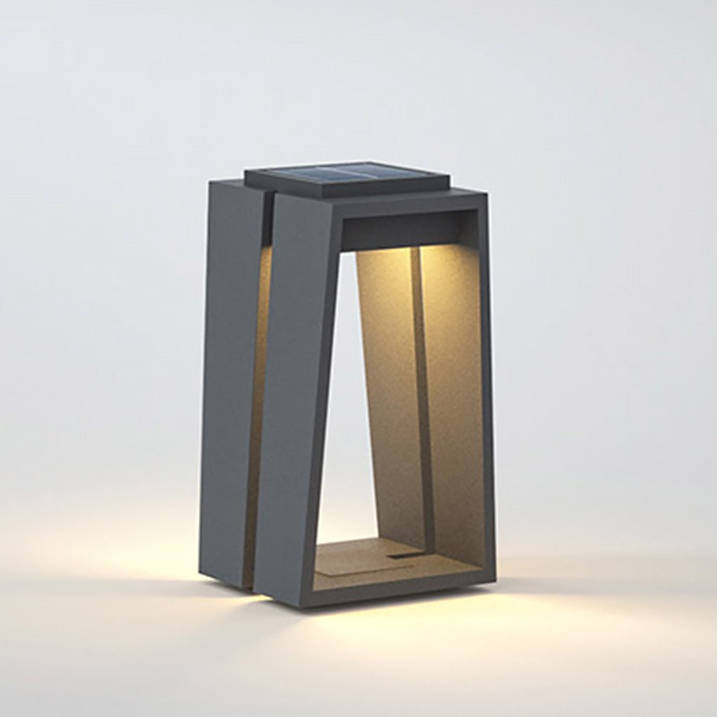 Square Stool LED Waterproof Minimalist Solar Lights Outdoor Lanterns