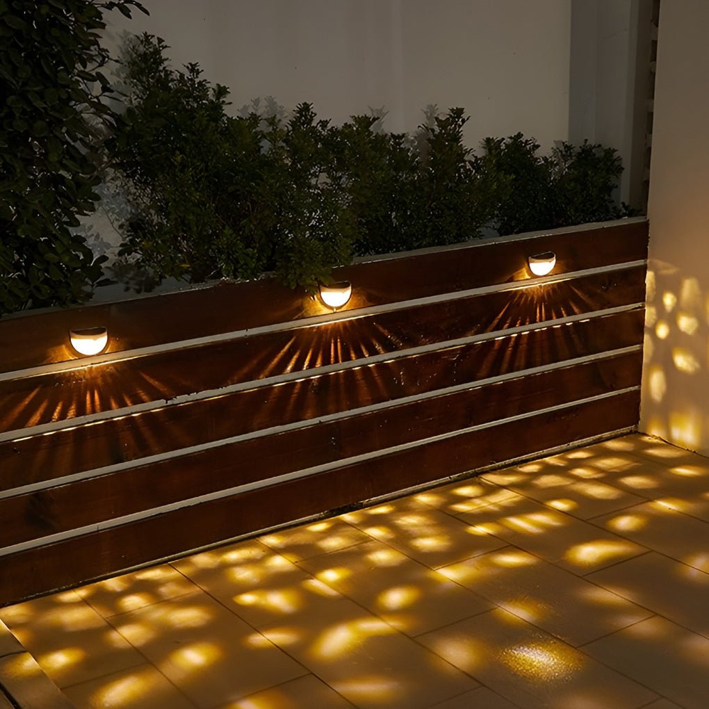 4 Pcs Solar Stair Lights Outdoor Step Lights LED Garden Lights Wall Mounted Lights