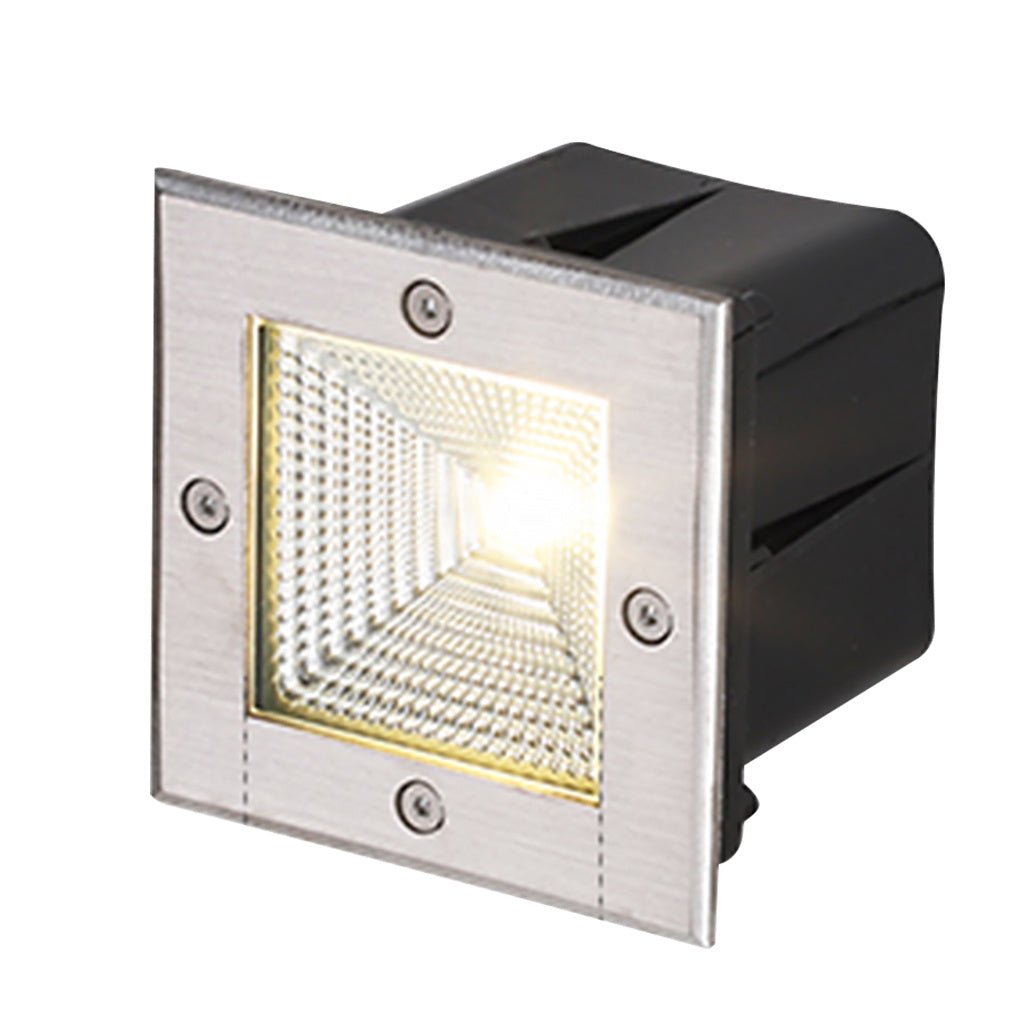 Square 90-260V In-Wall Recessed 4W LED Step Lights for Outdoor Stairs, Deck, and Patio