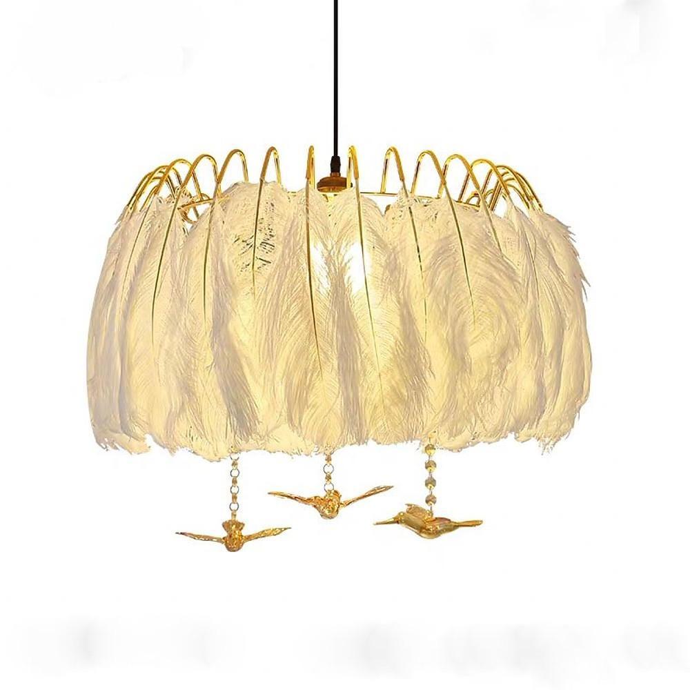 Modern Contemporary Chandeliers Drum Light Chandelier Feather Chandelier