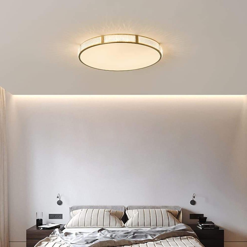 Circular Copper Acrylic LED Nordic Ceiling Lights Flush Mount Lighting