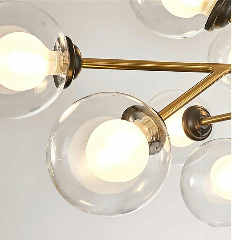 12 Bulbs Sputnik Chandelier Glass Globe Chandelier for Living Room