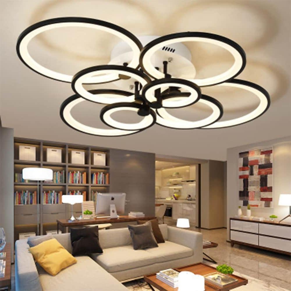 Elegant Semi Flush Mount Ceiling Lights with Unique Overlapping Rings