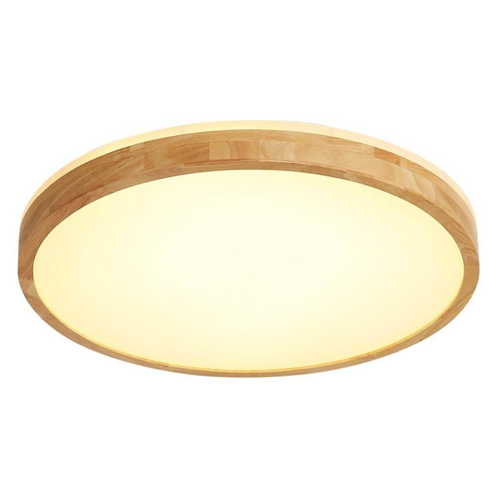 Circular Kitchen Flush Mount Lighting Bamboo Acrylic LED Living Room Ceiling Lights