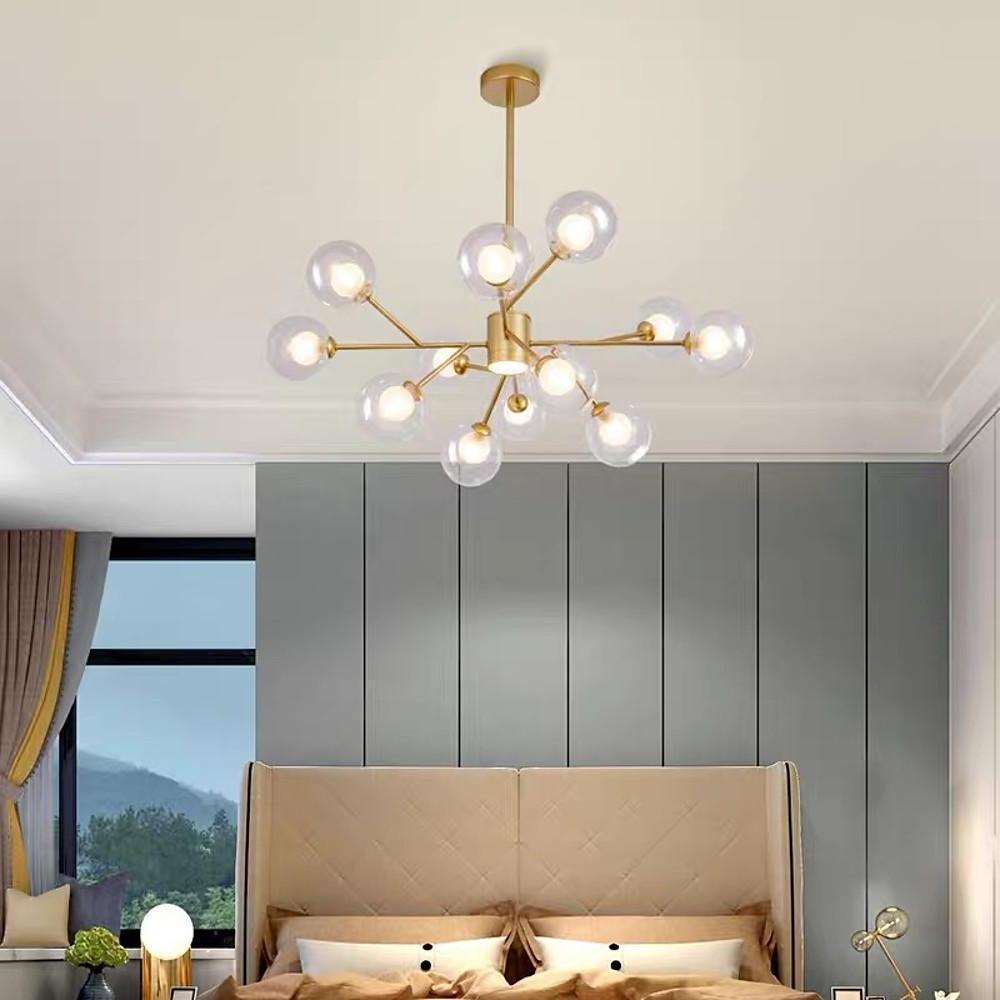 9 Lights Glass LED Modern Chandeliers Ceiling Lights Pendant Light