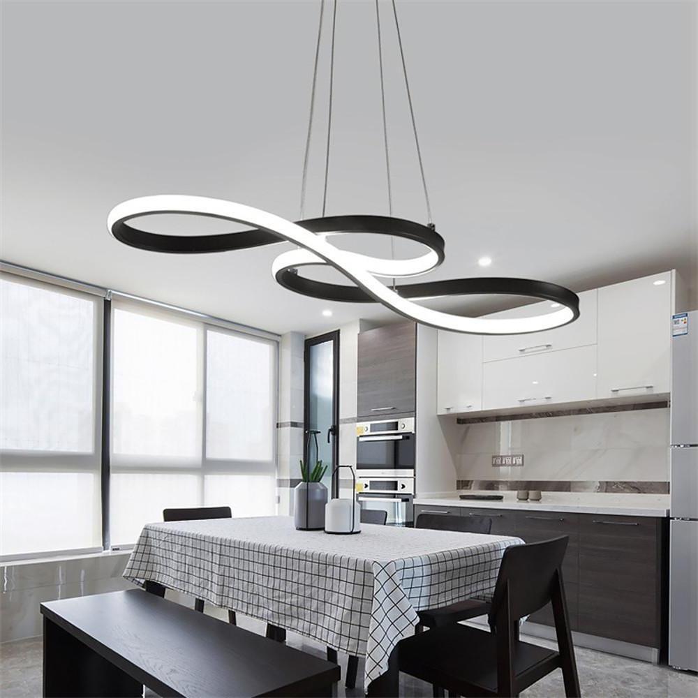 Sputnik Wave Design Semi Flush Chandeliers Metal Silica Gel Ceiling Lights