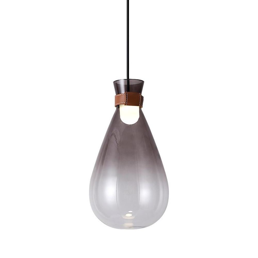 Industrial Teardrop Pendant Light Vintage Glass Metal LED Ceiling Light