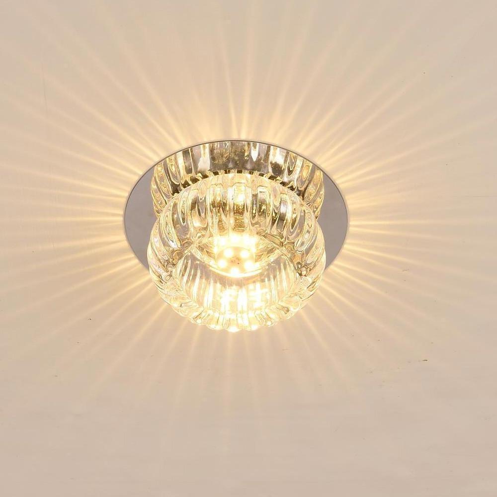 Chandelier Geometric Flush Mount Kitchen Light Fixtures Metal Crystal Ceiling Lights