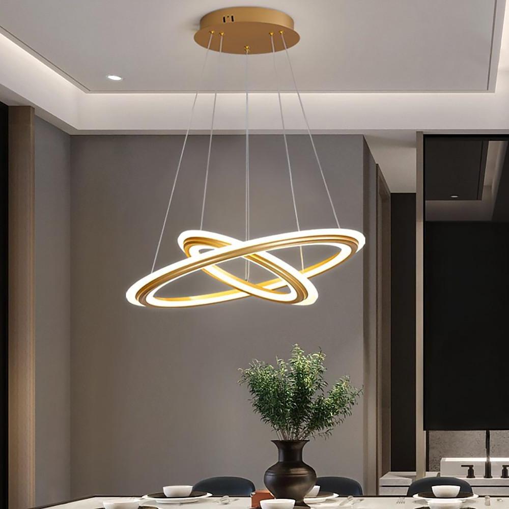 2-light Circles Shaped LED Nordic Chandeliers Hanging Ceiling Lights