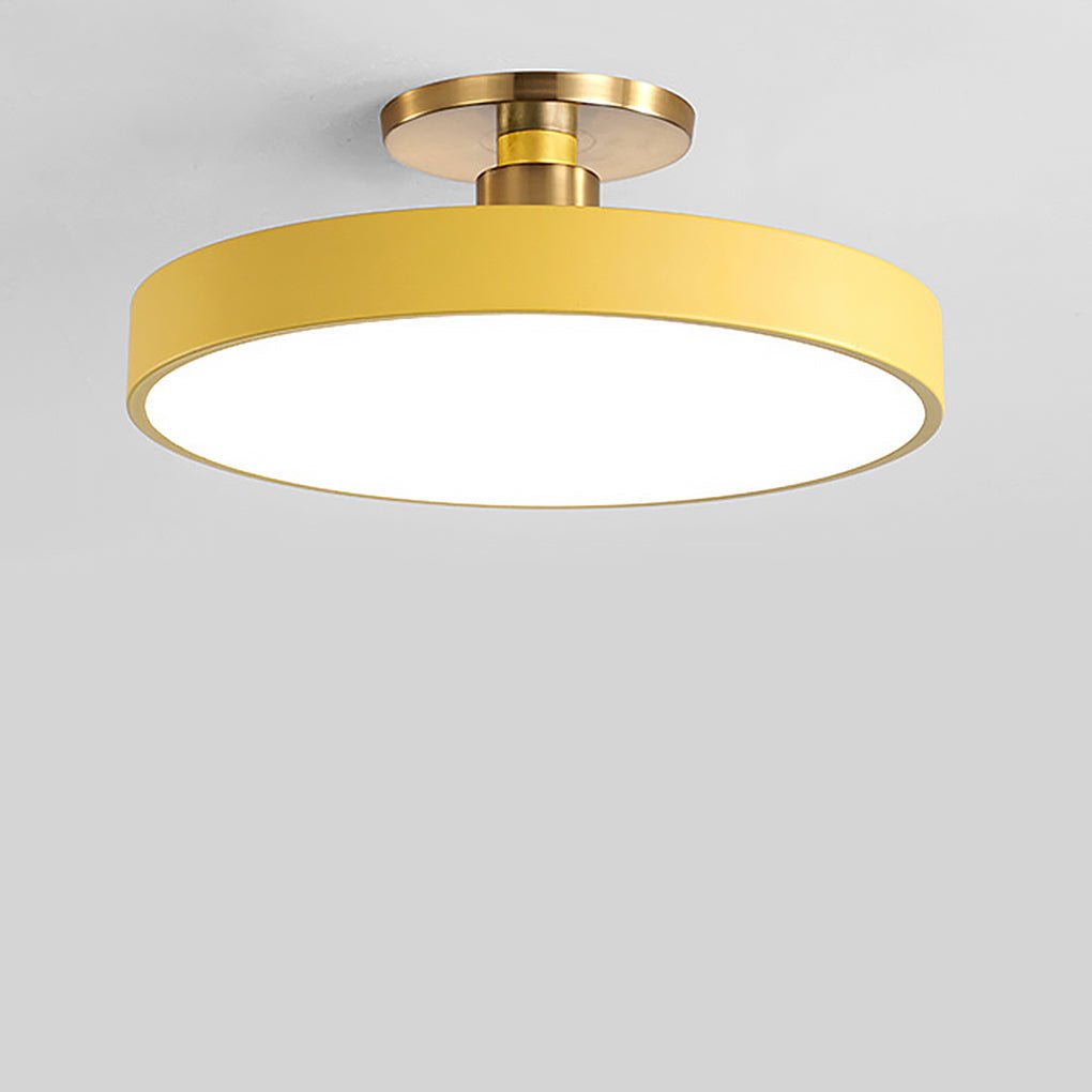 Thick Circular LED Flush Mount Ceiling Lights Modern Metal Light