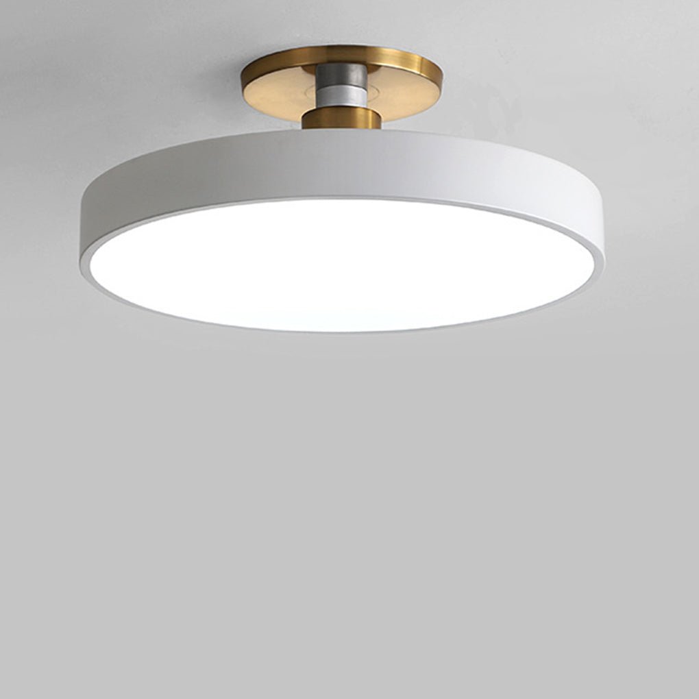 Thick Circular LED Flush Mount Ceiling Lights Modern Metal Light