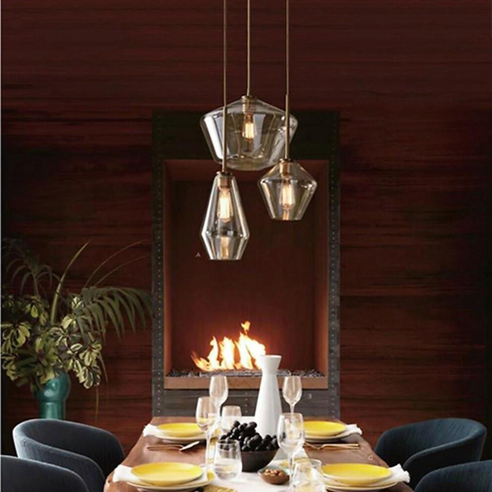 Nordic Classic Copper Glass Pendant Lights Industrial Style Droplight