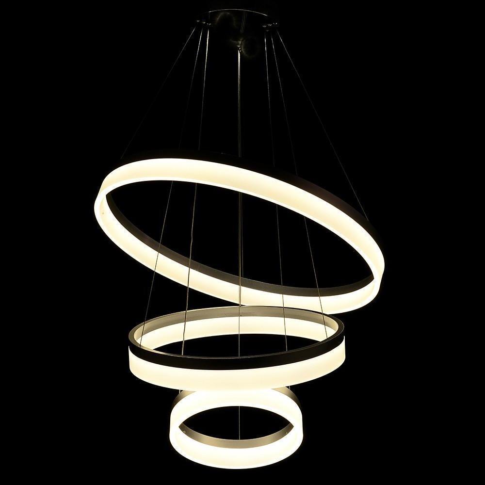 Adjustable Gradated 3 Rings Dimmable LED Modern Chandeliers Pendant Lighting