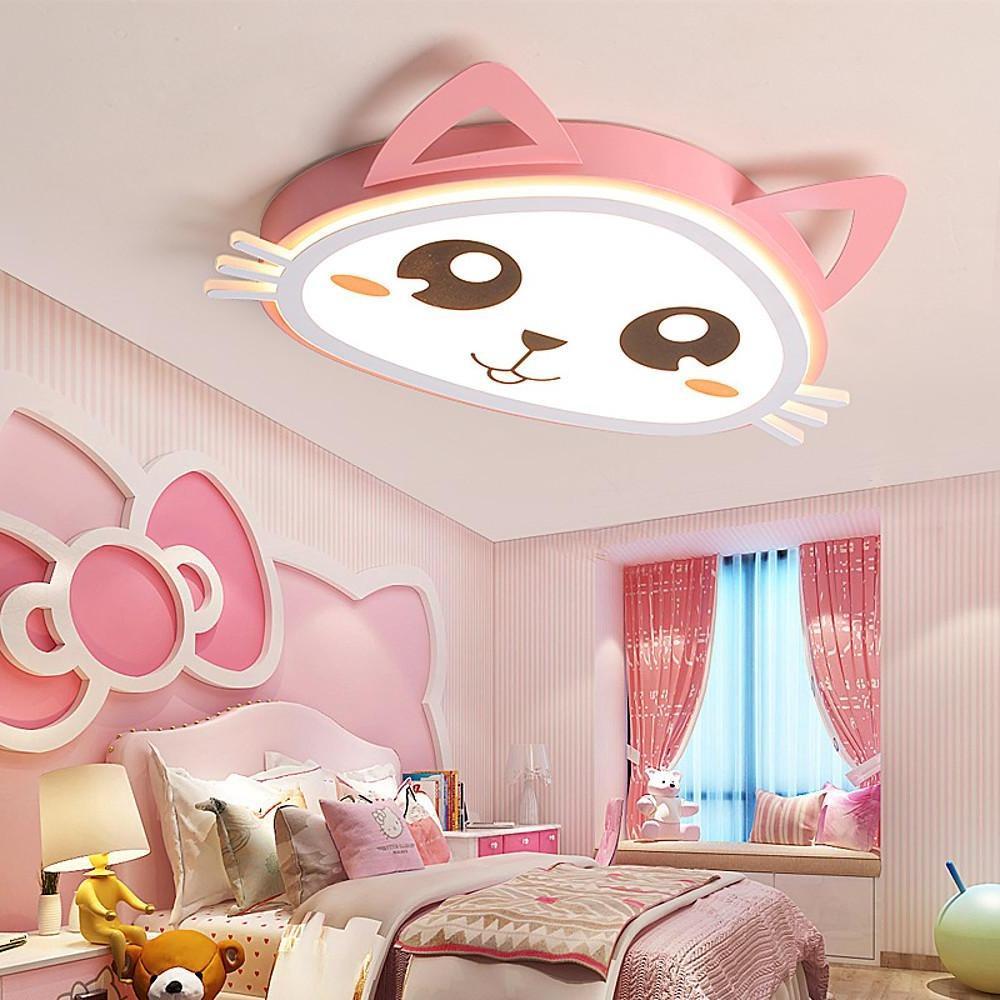 Cartoon Animal Shaped Dimmable LED Pink Modern Ceiling Lights