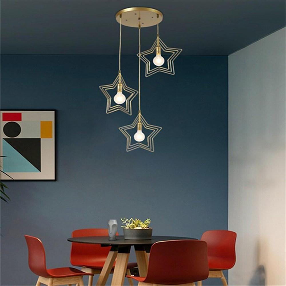 Multi Star Shaped Modern Pendant Lighting Metal Pendant Lighting