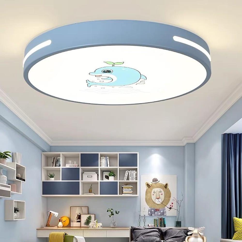 Circular with Cute Pattern LED Modern Flush Mount Ceiling Light