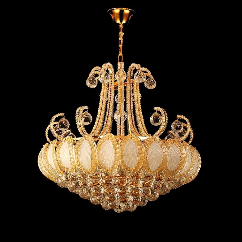 8-light Modern Gold/Silver Vintage Crystal Chandeliers For Living Room