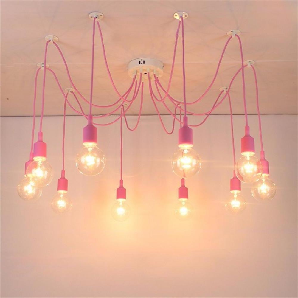 Cluster Spider Pendant Lighting 10-heads DIY Adjustable Ceiling Lights