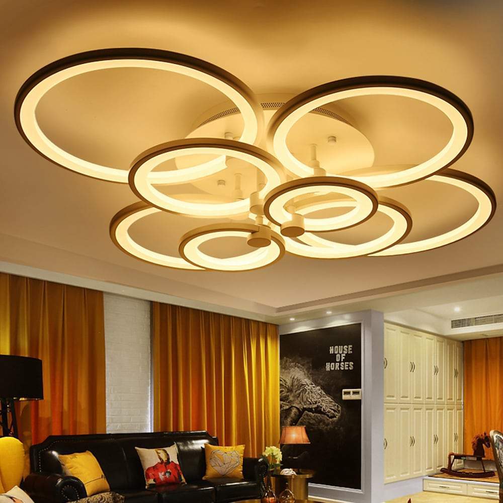 Elegant Semi Flush Mount Ceiling Lights with Unique Overlapping Rings