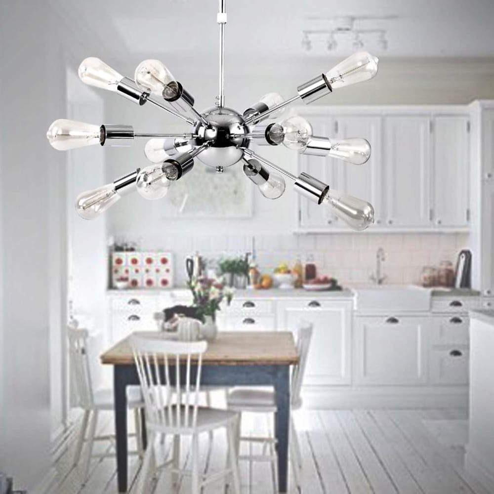 Modern Dining Room Chandeliers Kitchen Sputnik Chandelier with 12 Bulbs