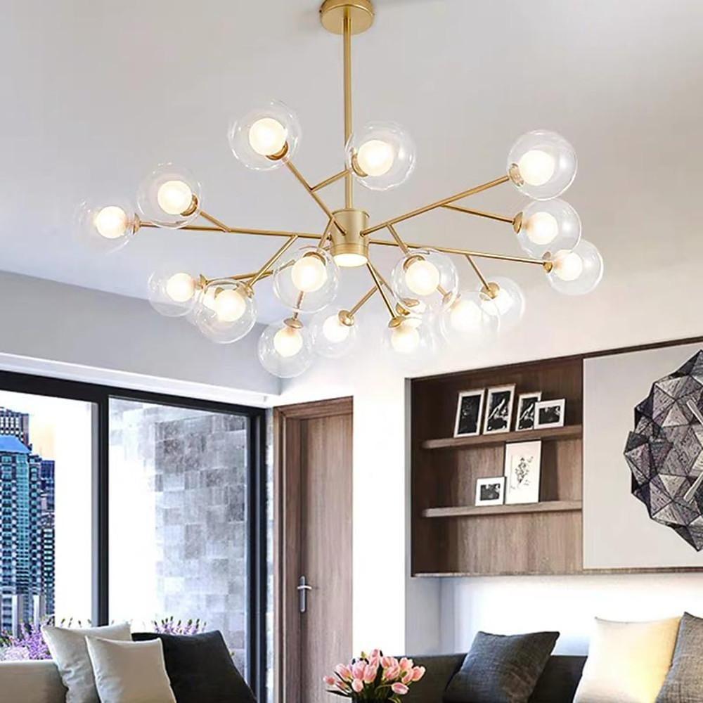 9 Lights Glass LED Modern Chandeliers Ceiling Lights Pendant Light