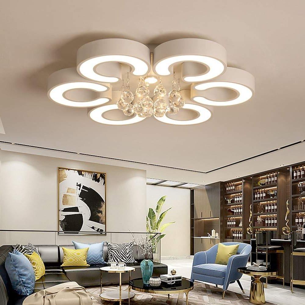 Flower Shaped Dimmable LED Modern Ceiling Lights Flush Mount Lighting