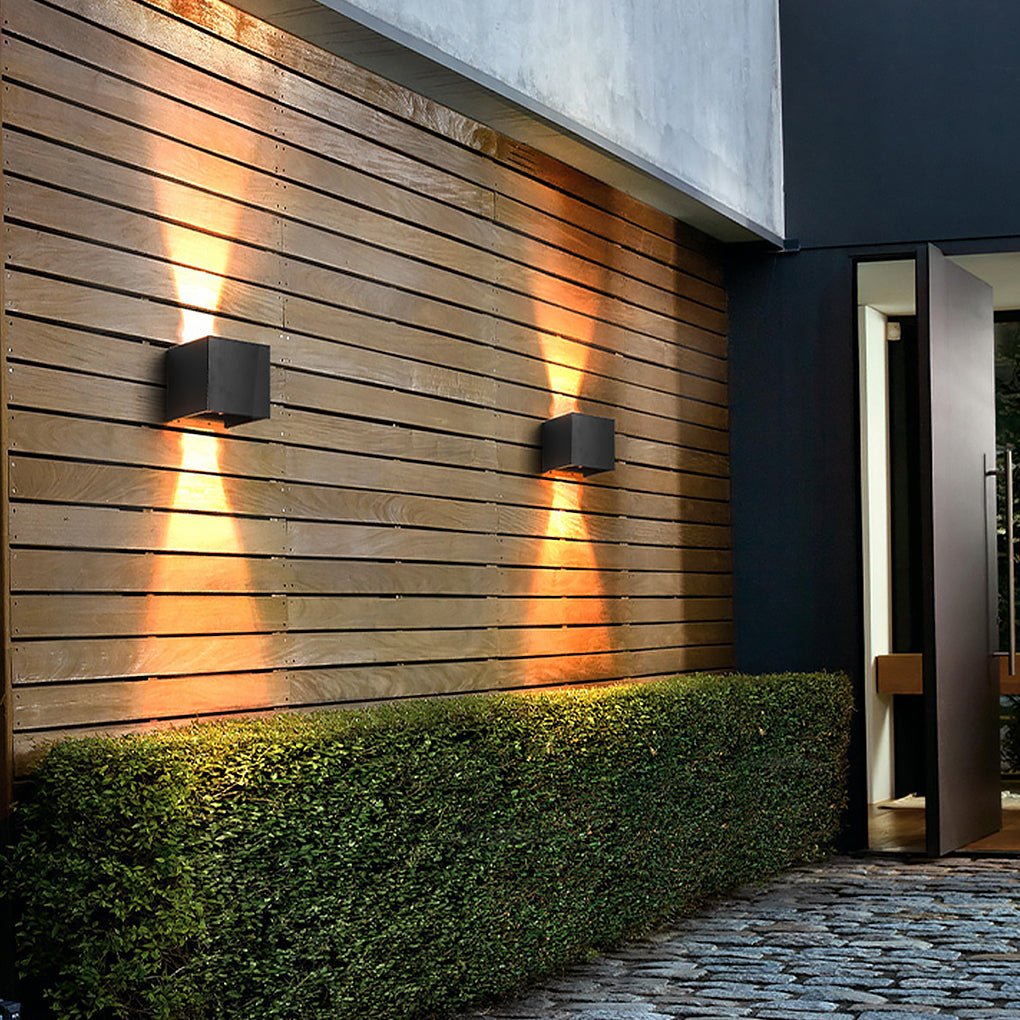 Square Waterproof Up Down Lighting Adjustable Modern Exterior Lights