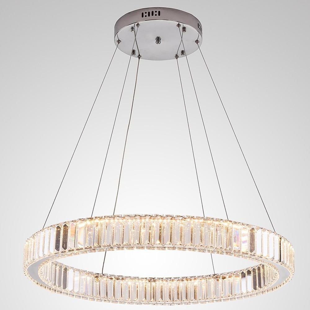 Luxury 1-Light Ring Shaped Wagon Wheel Chandelier in Gold Finish