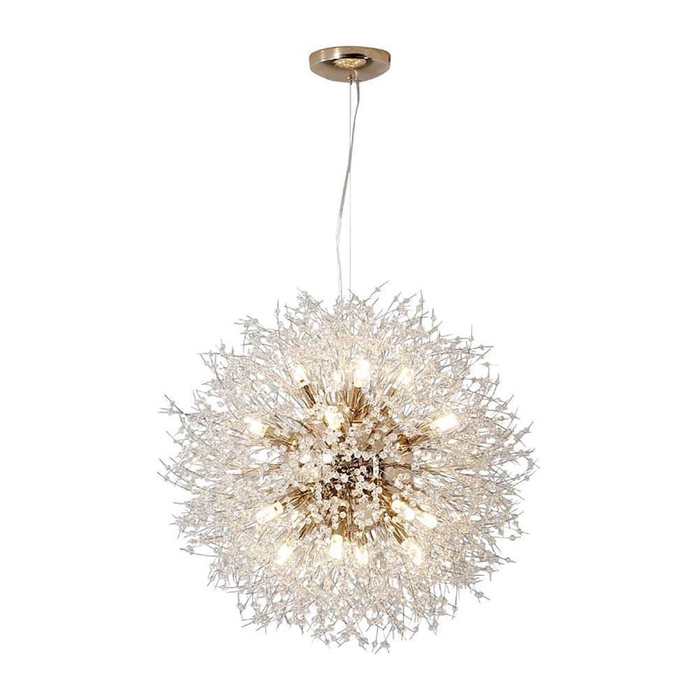 Chic Modern Metal Crystal Globe Design Chandeliers Kitchen Lighting Dining Room Lighting Ceiling Light 1 Bulb