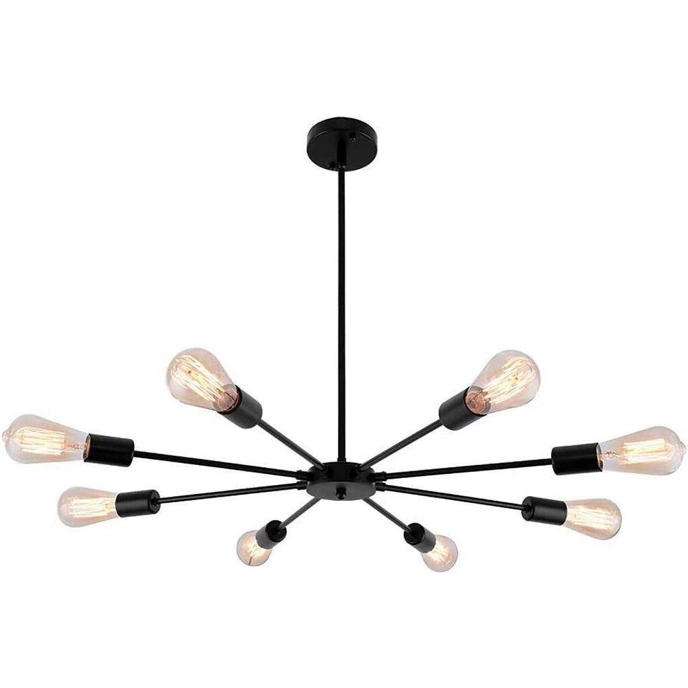 Mid-Century Sputnik Semi-Flush Mount Bedroom 193sq ft - 269sq ft Illumination Area Ceiling Light