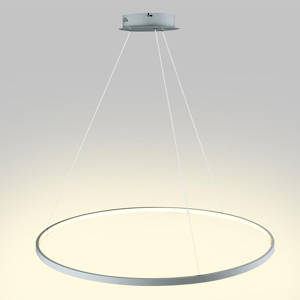 Round Geometric 30-Watt Single Ring Integrated LED Modern Bedroom Pendant